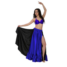 Satin Half Circle Skirt w/ Frill | Elegant Dance Flow S-3XL | 41 Colors S52