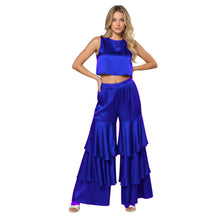 Satin 3-Layer Palazzo Pants | Wide Leg Party Trousers S-3XL | 41 Colors S97