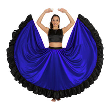 Satin 16 Yard Full Circle Skirt Black Frill | Pro Flow S-3XL S58