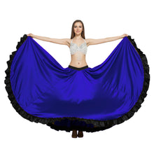 Satin 16 Yard Full Circle Skirt Black Frill | Pro Flow S-3XL S51