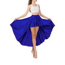 Satin Asymmetrical High-Low Skirt | Flowy Maxi S-5XL | 41 Colors S74
