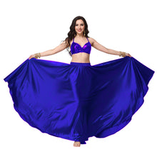 Satin Full Circle Belly Dance Skirt | 360° Flow Gown S-5XL S69
