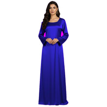 Satin Long Sleeve Modest Gown | Full Length Hijab Dress S-3XL | 41 Colors S121