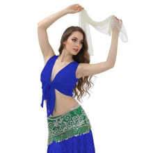 Chiffon Belly Dance Ruffle Top | Sleeveless Self-Tie S-5XL | 30 Colors C68
