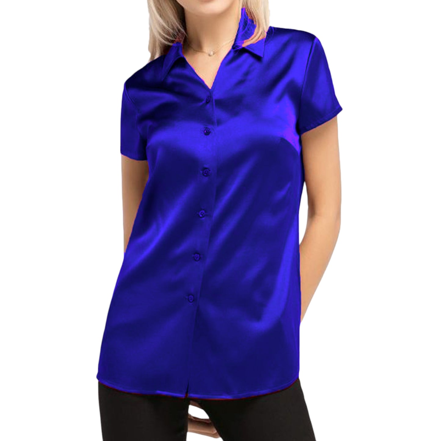 Satin Short Sleeve Shirt S118 - Regular Size 3