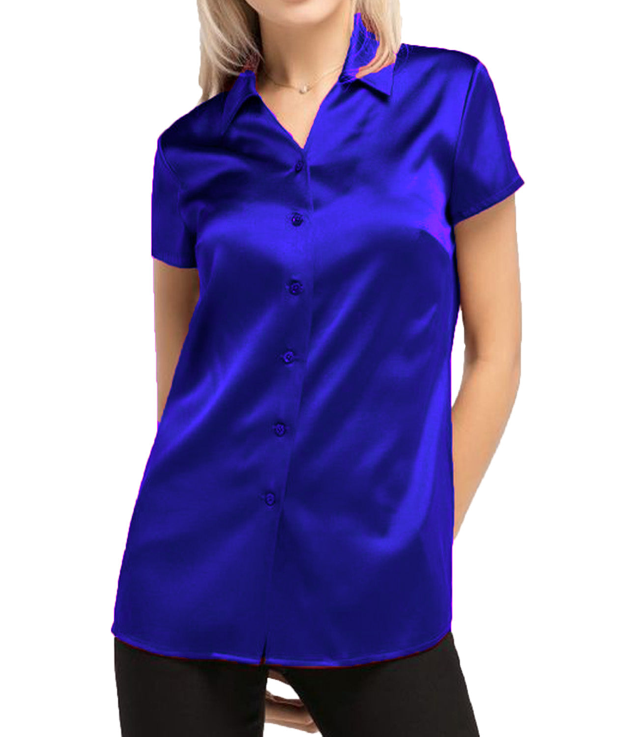 Satin Short Sleeve Shirt S118 - Regular Size 3