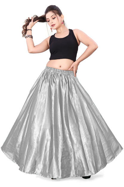 Satin Belly Dance Half Circle Skirt S9-Regular Size 3