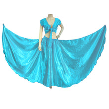 Satin Belly Dance Costumes Full Circle Skirt+ Ruffle Top Set S130 -Regular Size 3