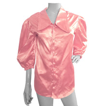 Button Down shirt Fancy Satin  shirt S90 - Regular Size 3