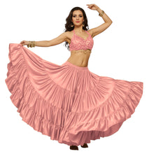 Ultimate Satin 25 Yard 4 Tier Skirt | Belly Dance Gown S-5XL S4