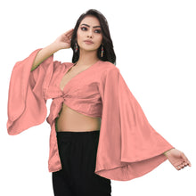 Satin Belly Dance Top Haut Self Tie S29-Regular Size 3