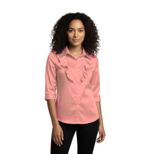 Brownish Gray Satin Vintage Style Button Down, neutral office top.