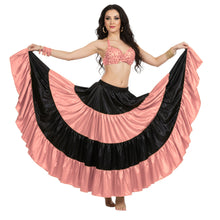 Satin 25 Yd 4 Tier Multi Color Skirt | Belly Dance Flow S-5XL S5