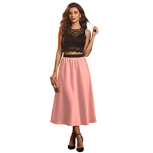 Satin Belly Dance Midi Skirt | Elegant Flow Costume S-3XL | 41 Colors S24