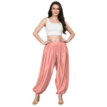 Ivory Satin Aladdin Dance Trousers, classic elegant genie pants.
