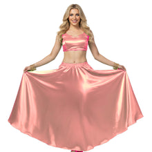 Satin Half Circle Belly Dance Skirt | Elegant Flow S-3XL | 41 Colors S9