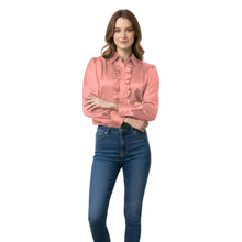 Ivory Satin Vintage Button Down, classic elegant blouse.