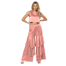 Satin 3-Layer Palazzo Pants | Wide Leg Party Trousers S-3XL | 41 Colors S97