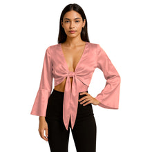 Ivory Satin Belly Dance Choli, classic elegant ruffle top.