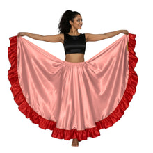 Satin 12 Yard Full Circle Skirt Red Frill | Pro Flow S-3XL S54