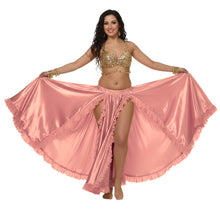 Satin Full Circle Skirt w/ Slit | 360° Dance Flow S-3XL | 41 Colors S102