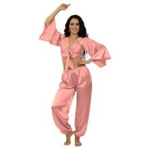 Satin Belly Dance Harem & Top Set | Full Costume S-3XL | 41 Colors S51