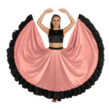 Satin 16 Yard Full Circle Skirt Black Frill | Pro Flow S-3XL S58
