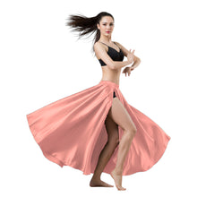 Satin Full Circle Skirt | Side Cut Belly Dance Flow S-3XL | 41 Colors S93