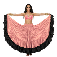 Ultimate Satin 25 Yard 4 Tier Skirt | Black Contrast Flow S-3XL S65