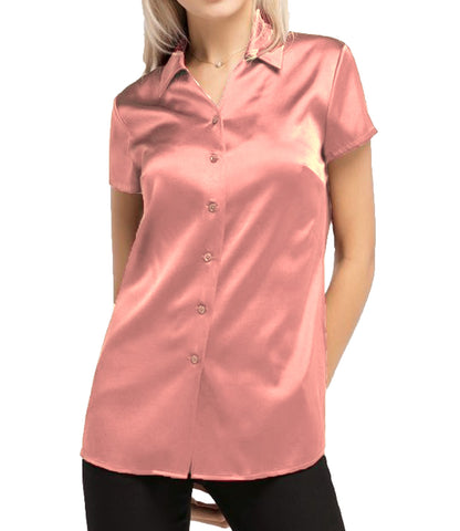 Satin Short Sleeve Shirt S118 - Regular Size 3