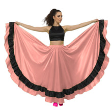 Satin Full Circle Dance Skirt w/ Frill | 360° Flow S-3XL S33-1