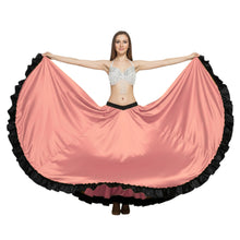 Satin 16 Yard Full Circle Skirt Black Frill | Pro Flow S-3XL S51