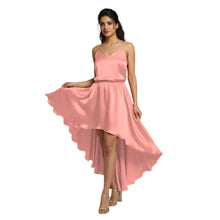 Ivory Satin Asymmetrical Skirt, classic elegant flowy maxi.