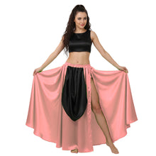 Satin A-Line Skirt w/ Side Slit | Flowy Dance Wear S-3XL | 41 Colors S39