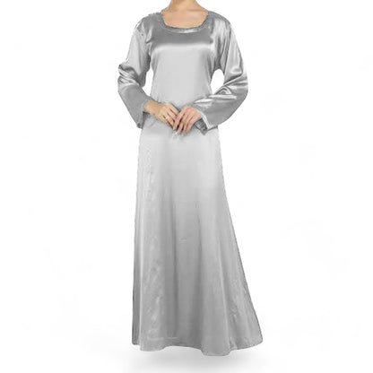 Satin wedding wear Long Gown S121 - Regular Size 3