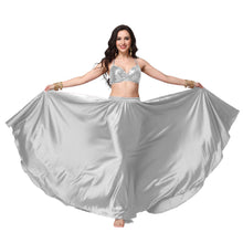 Satin Full Circle Belly Dance Skirt | 360° Flow Gown S-5XL S69