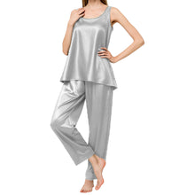 Satin Nightwear Top + Palazzo Set | Luxury Pajamas S-3XL | 41 Colors S21