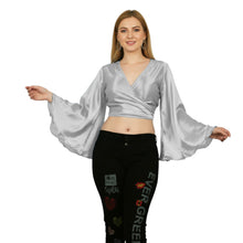 Light Coral Satin Ruffle Crop Top, soft adjustable blouse.