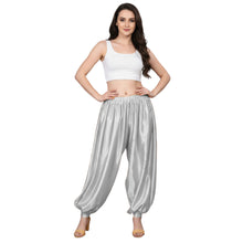 Light Coral Satin Boohoo Harem Pants, soft dance trousers.