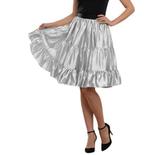 Violet Red Satin 3-Layer Skirt, striking tiered ruffle mini.