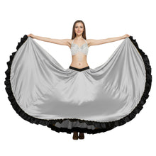 Satin 16 Yard Full Circle Skirt Black Frill | Pro Flow S-3XL S51