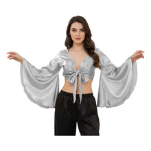 Satin Belly Dance Top | Self-Tie Choli Haut S-3XL | 41 Colors S29