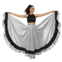 Satin Full Circle Dance Skirt w/ Frill | 360° Flow S-3XL S33-1
