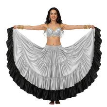 Ultimate Satin 25 Yard 4 Tier Skirt | Black Contrast Flow S-3XL S65