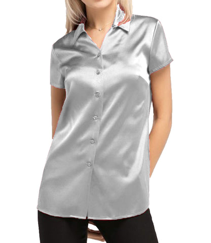 Satin Short Sleeve Shirt S118 - Regular Size 3