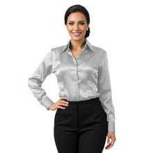 Satin Long Sleeve Button Down Shirt | Elegant Blouse S-3XL | 41 Colors S81
