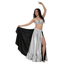 Satin Half Circle Skirt w/ Frill | Elegant Dance Flow S-3XL | 41 Colors S52