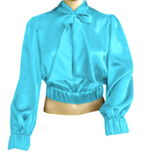 Party wear Satin Bow Blouse And Bow Shirt S27  - Regular Size 3