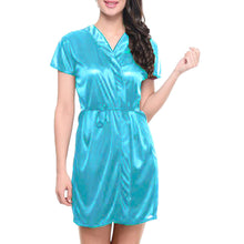 Satin Night wear Bathrobe S108 - Regular Size 3