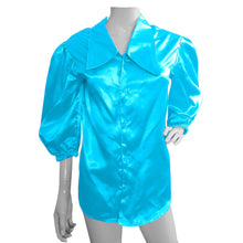 Button Down shirt Fancy Satin  shirt S90 - Regular Size 3